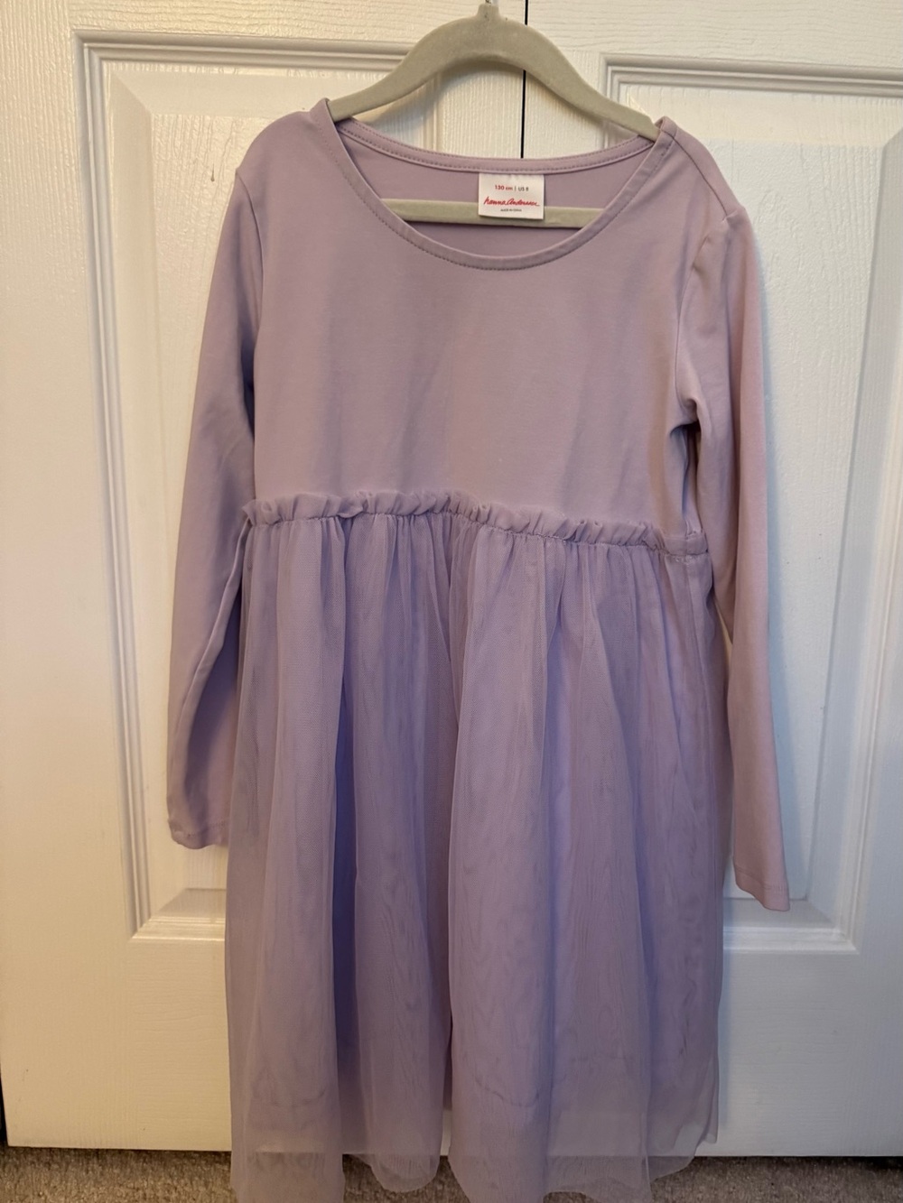 Hanna Andersson Lilac Long-Sleeve Tulle Dress
